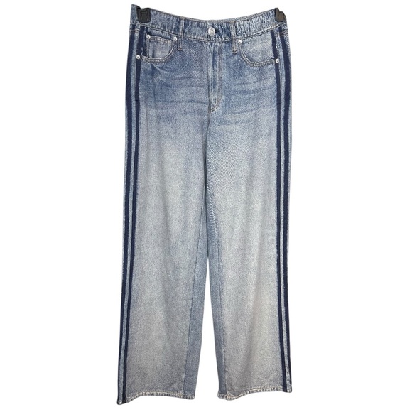 rag & bone Miramar High-Rise Wide-Leg Track Jeans in Coney - Picture 8 of 16